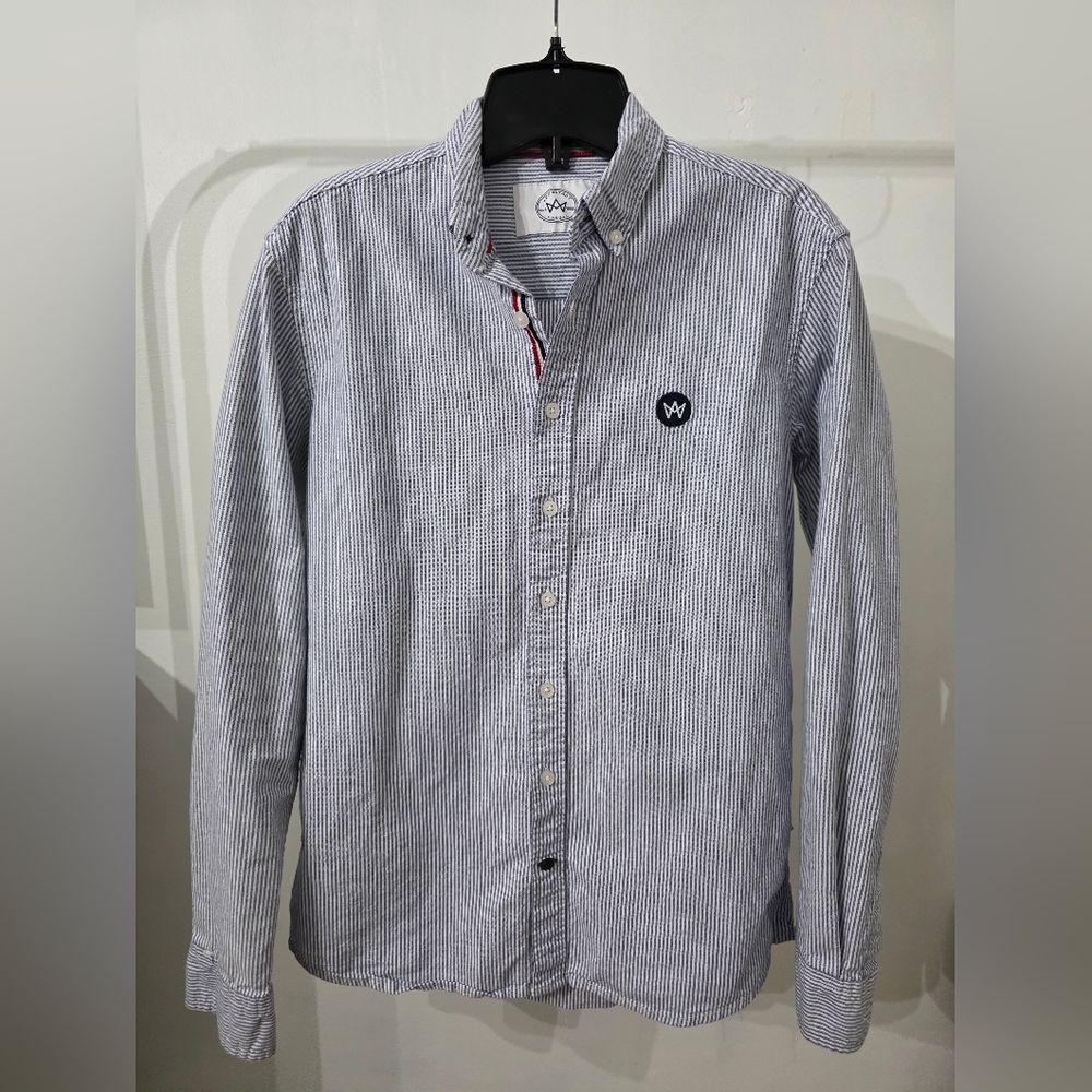 Classic Blue Striped Button-Down Shirt